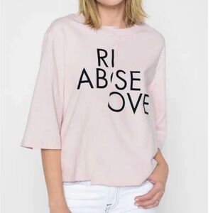 7 For All Mankind Light Pink Graphic Tee